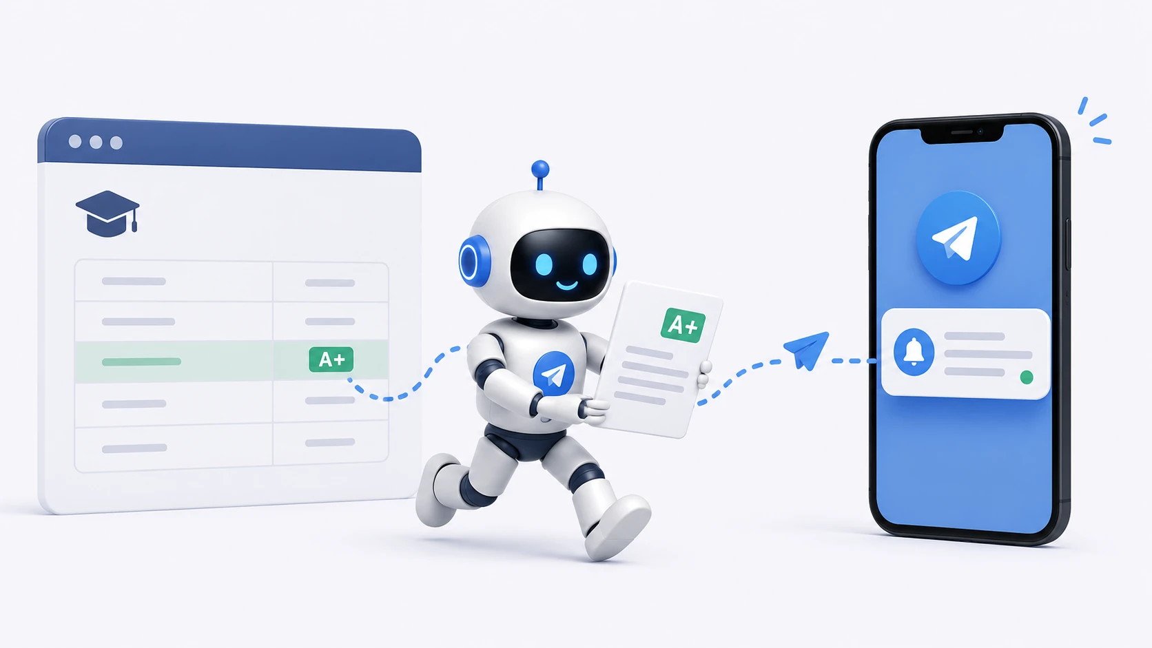 Not Takip — automated grade tracking bot with Telegram notifications by Asil Türkmen, built with TypeScript and Playwright
